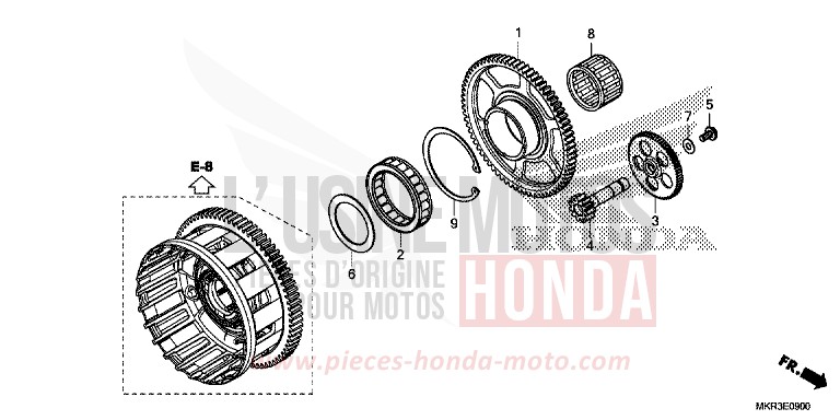 EMBRAYAGE DE DEMARRAGE de CBR1000RR "Fireblade" MAT PEARL MORION BLACK (NHC33) de 2020